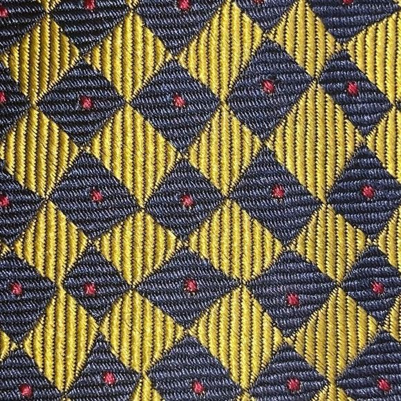INNOCENTI Italy for Tom James NECK TIE Yellow Blue & Red 100% SILK - Picture 2 of 7